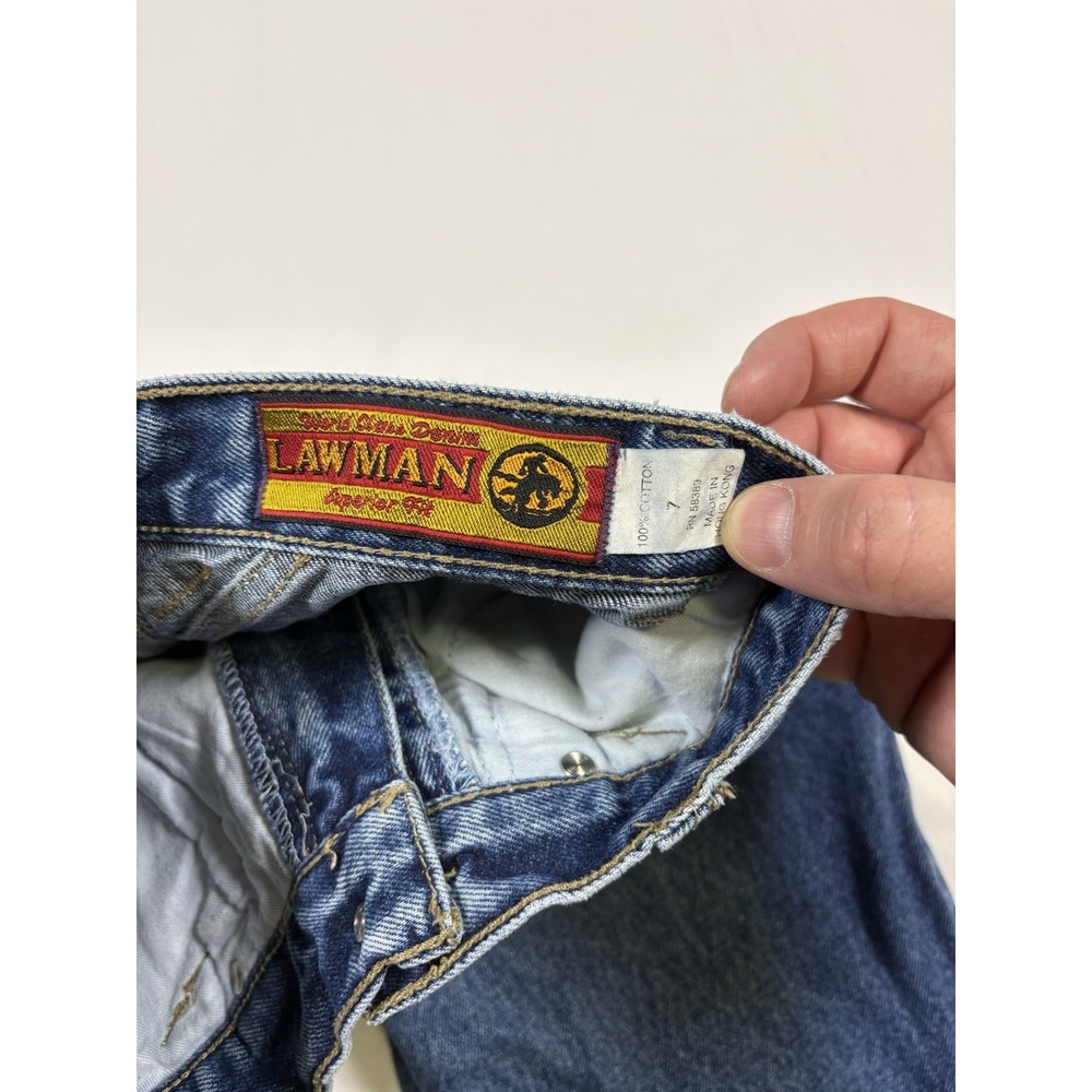 Vintage Lawman Western Jeans Womens 7 High Waisted Pocketless Button Fly Vtg - Picture 3 of 8